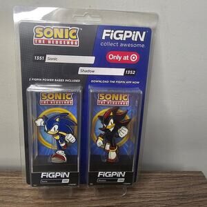 Sonic #1351 and Shadow #1352 Sonic The Hedgehog Only At Target Figpin NEW